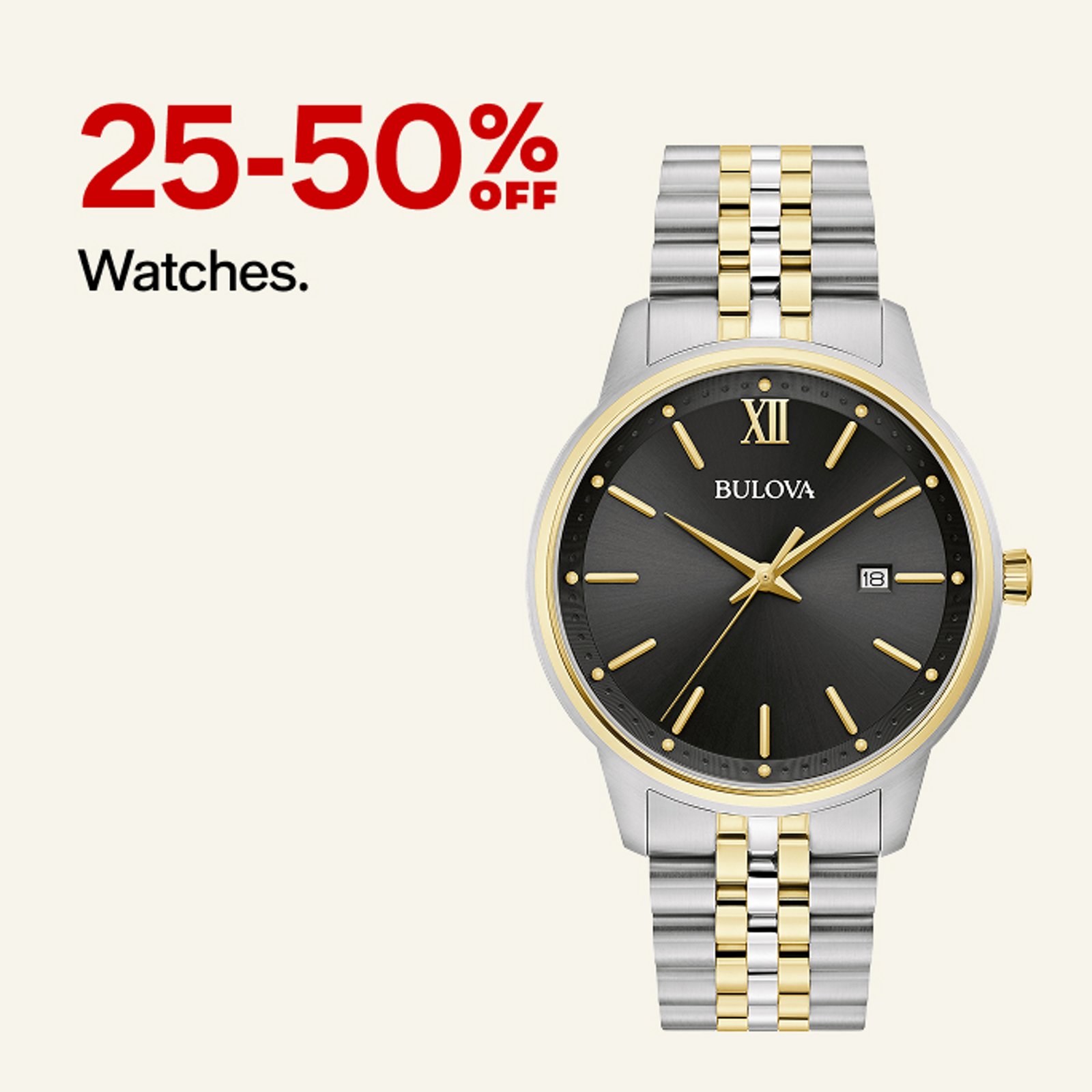 25-50% off Watches