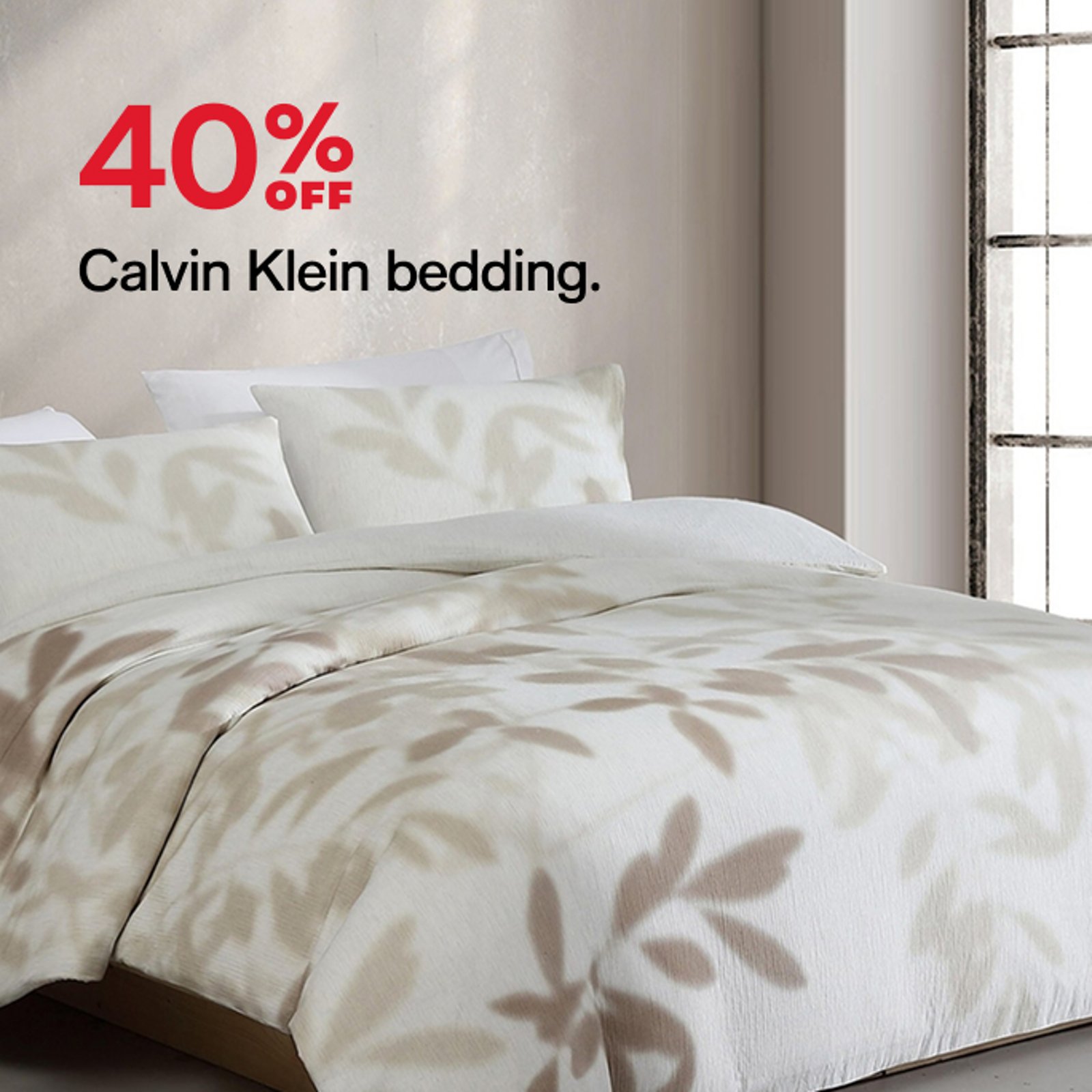 40% off Calvin Klein Bedding