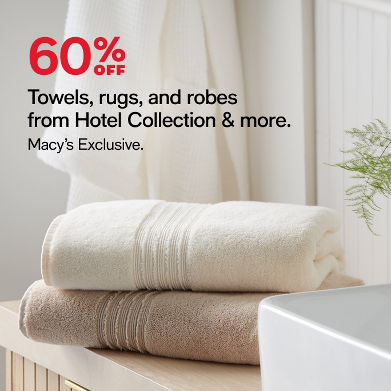60 off towels
