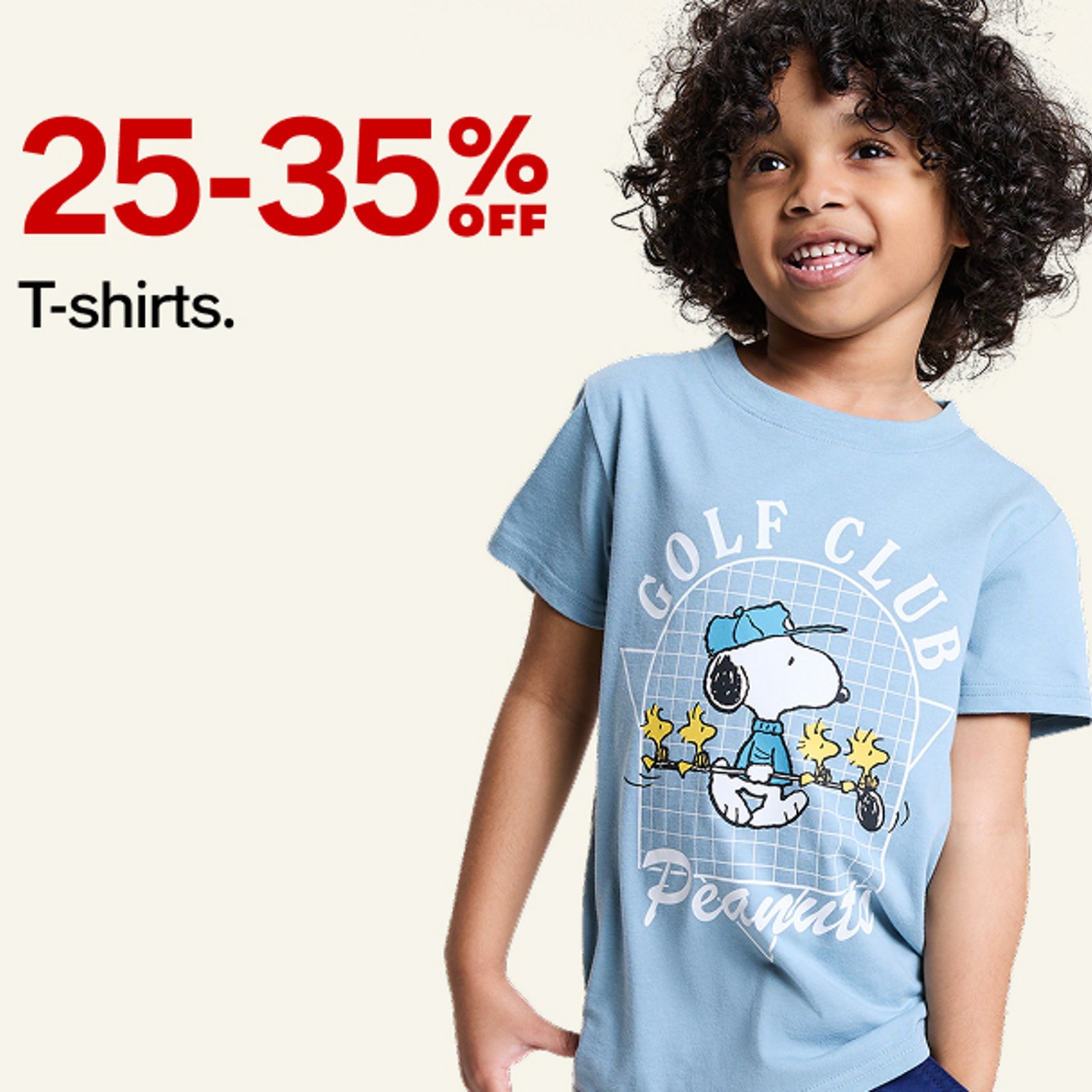 25-35% Off T-shirts.
